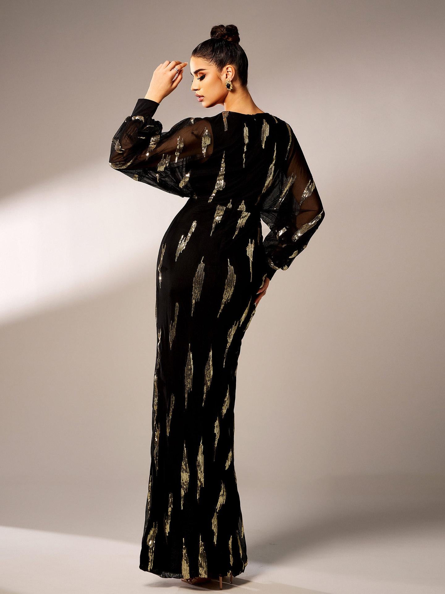 V-neck Sexy Sequin Dress