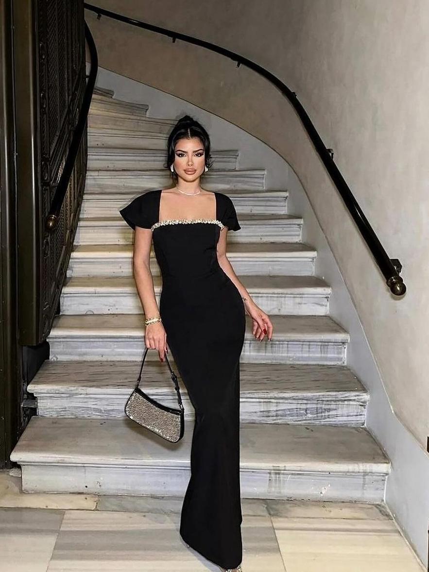 Diamante French Bandage Skirt Evening Dresses