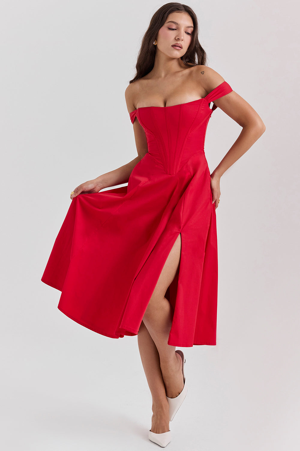 Strapless Corset Style Maxi Dress