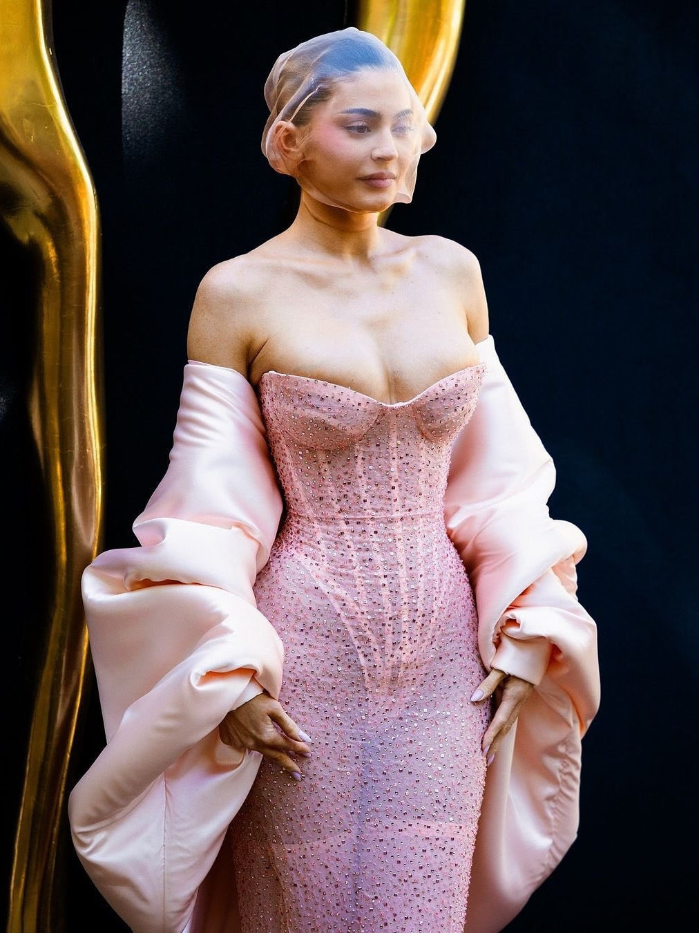 Glittering Diamond-like Plunging Neckline Sexy Mermaid Gown