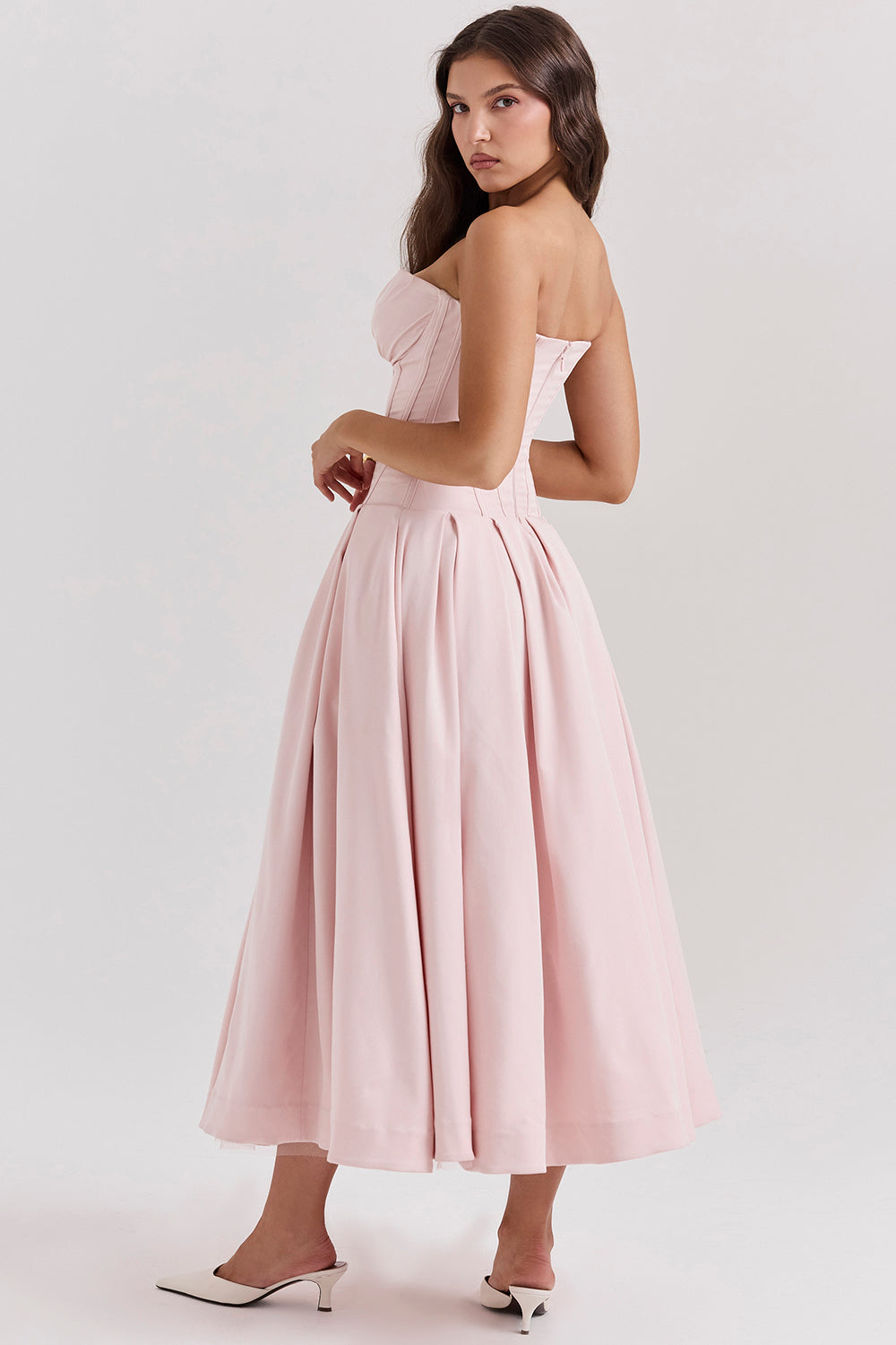 Strapless Corset Style Maxi Dress