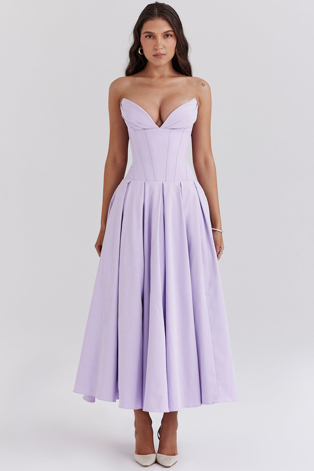 Strapless Corset Style Maxi Dress