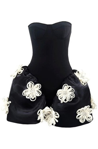 Sheath Poncho Black Floral Bandage Dresses