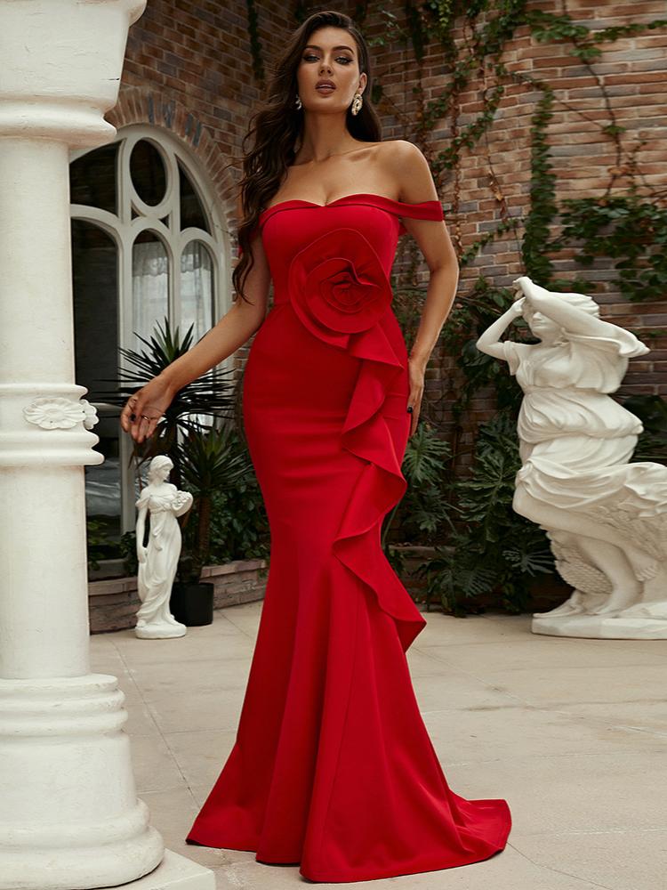 One-line Neck Sleeveless Temperament Dress