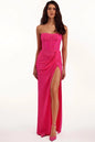 Solid Corset Split Maxi Dress