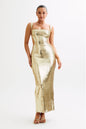 Sequin Cut Out Maxi Dress