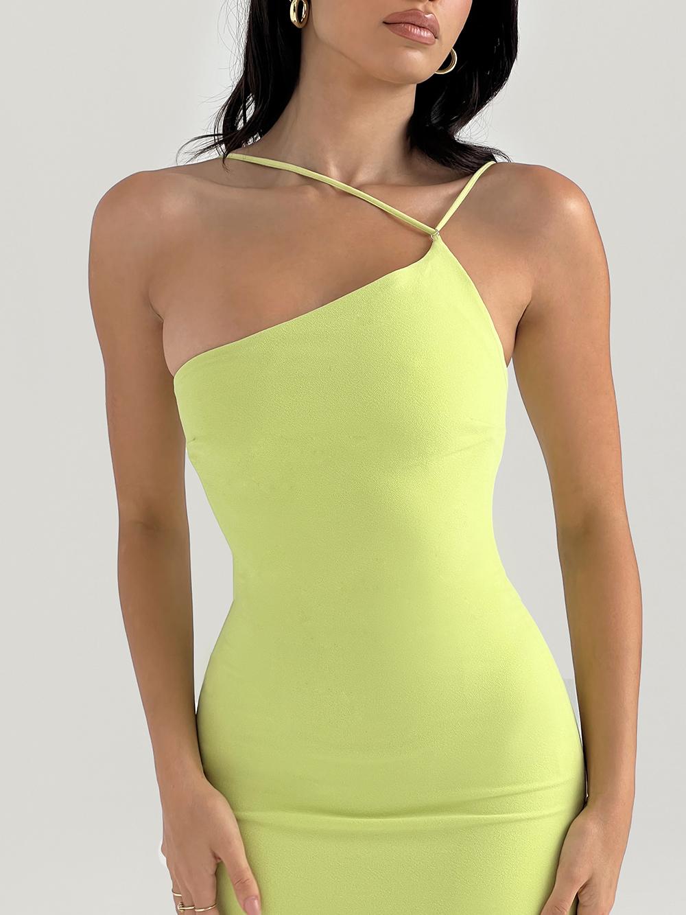 Green French Halter Dress