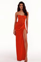 Solid Corset Split Maxi Dress