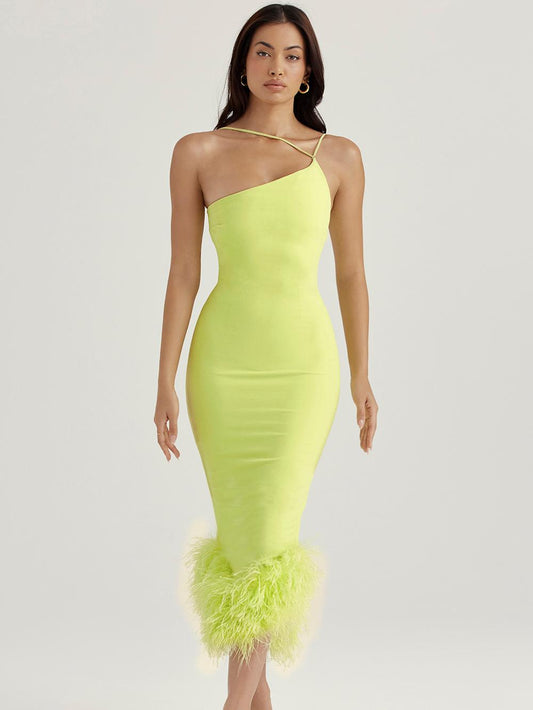 Green French Halter Dress