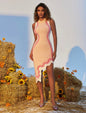 Wave Edge Sleeveless Knit Midi Dress