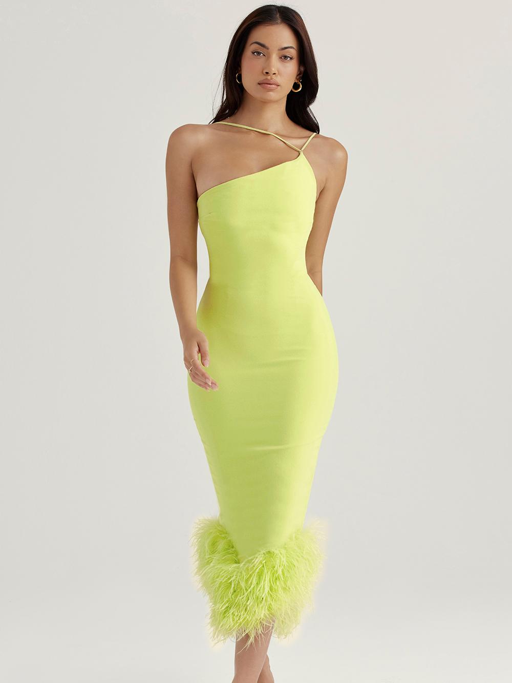 Green French Halter Dress