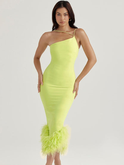 Green French Halter Dress