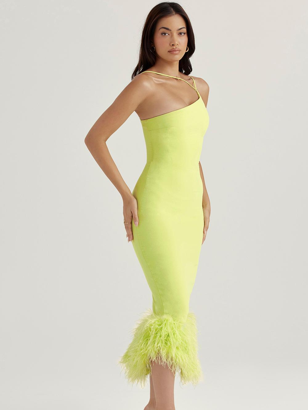 Green French Halter Dress