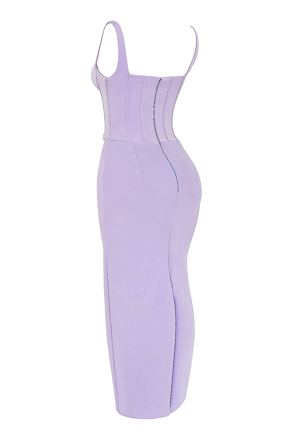 Orchid Satin Corset Maxi Dress