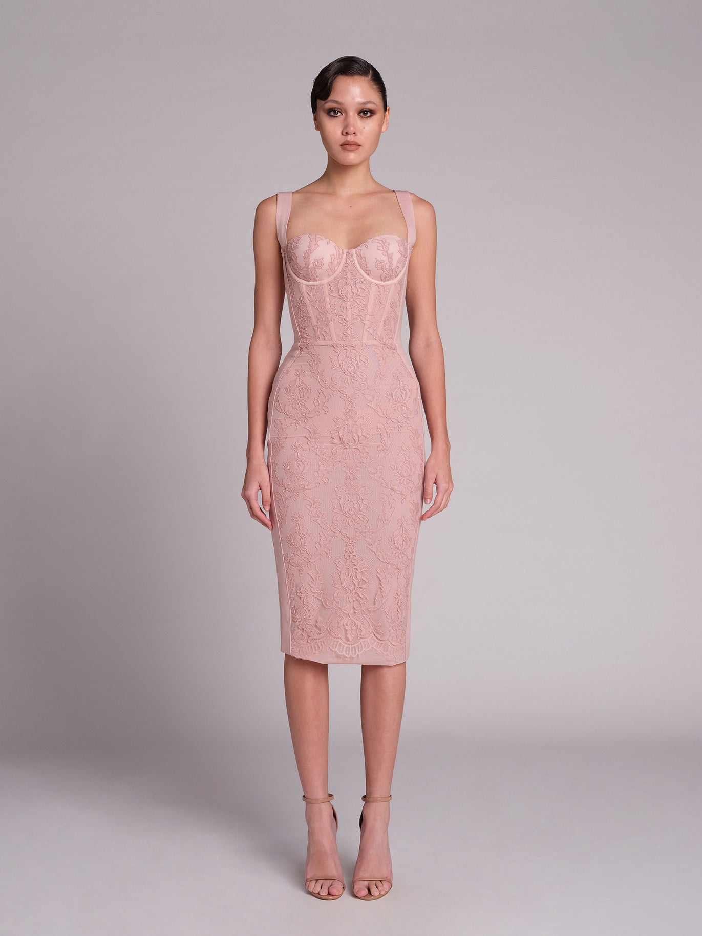 Vintage Lace Halter Sexy Midi Dress
