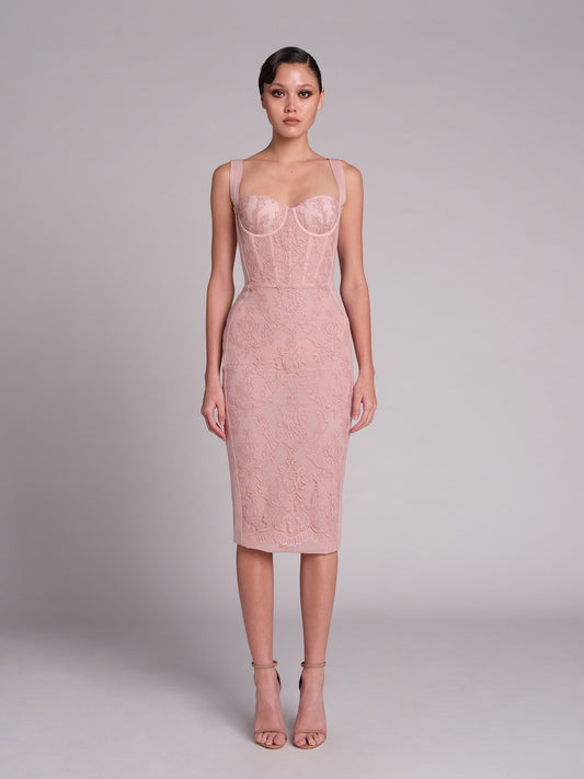 Vintage Lace Halter Sexy Midi Dress