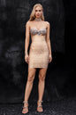 Diamante Wave Pattern Mini Dress