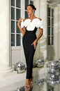 White Floral Bandage Dress