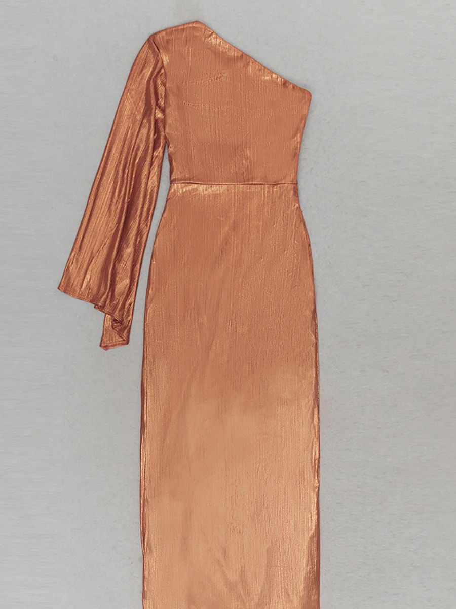 Sexy Strapless One Shoulder Pleated Evening Gowns