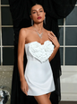 Sexy See-through Sheath Heart Floral Dress