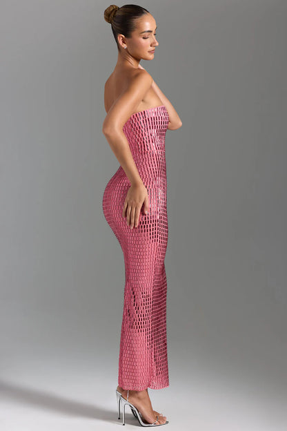 Embellished Bandeau Maxi Dress