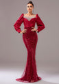 Formal Party Bodycon Beaded Sequin Bridesmaid Gown