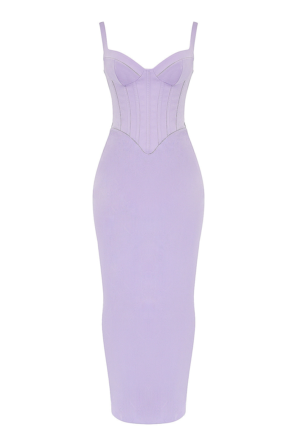 Orchid Satin Corset Maxi Dress
