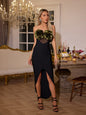 Strapless Flower Bandage Dress