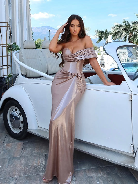 YS-Sensuous with Waist-Enhancing Slim-Fit Dress