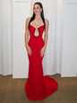 Strapless Design Intricate Bust Embroidery Mermaid Gown