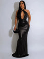 Ace Of Spades Halter Maxi Dress