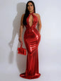 Ace Of Spades Halter Maxi Dress