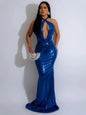 Ace Of Spades Halter Maxi Dress