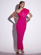 Off-Shoulder Diamond Bandage Evening Dress