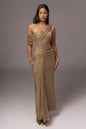 One-shoulder Asymmetric Ruched Maxi Dress