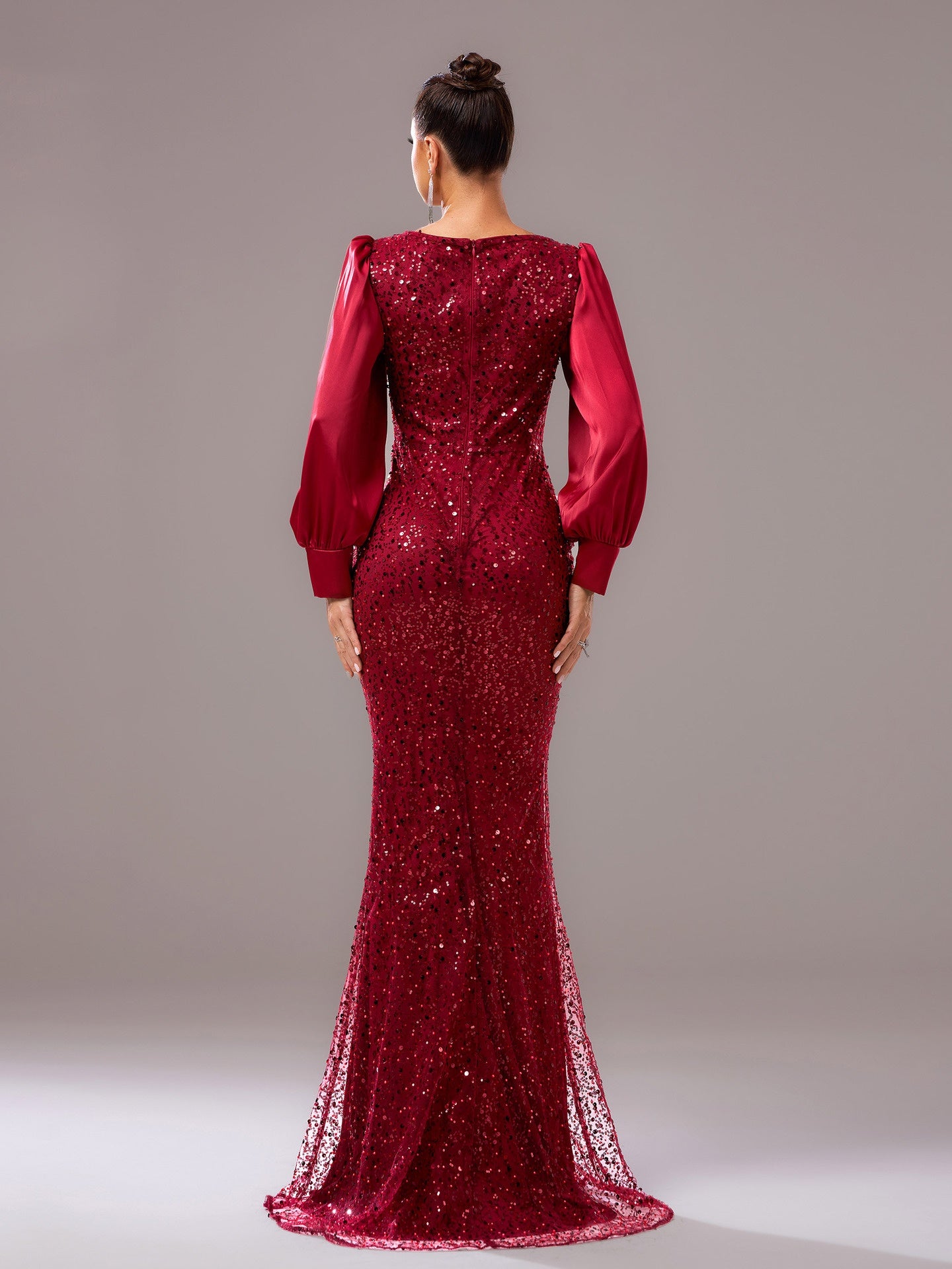Formal Party Bodycon Beaded Sequin Bridesmaid Gown